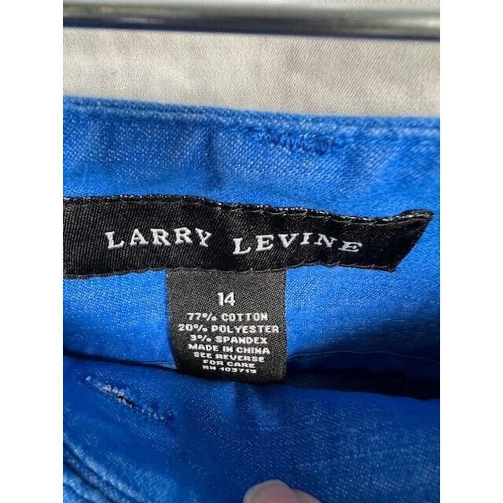 Larry Levine Women's Size 14 Double Snap Straight Leg Blue Jeans - Picture 7 of 9